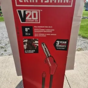 Craftsman 20v Pole Chainsaw 8" Bar w/Battery & Cha