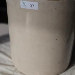 Cream Colored Crock #6 (damage)