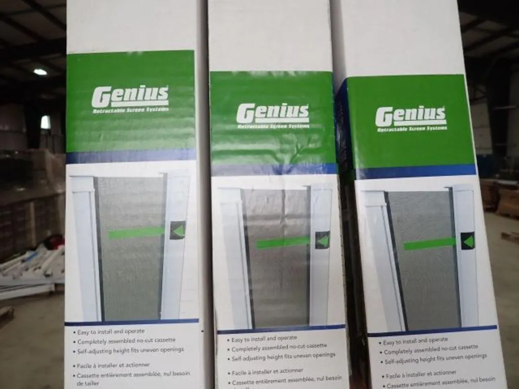 UNUSED Qty Of (3) Genius Retractable Screen