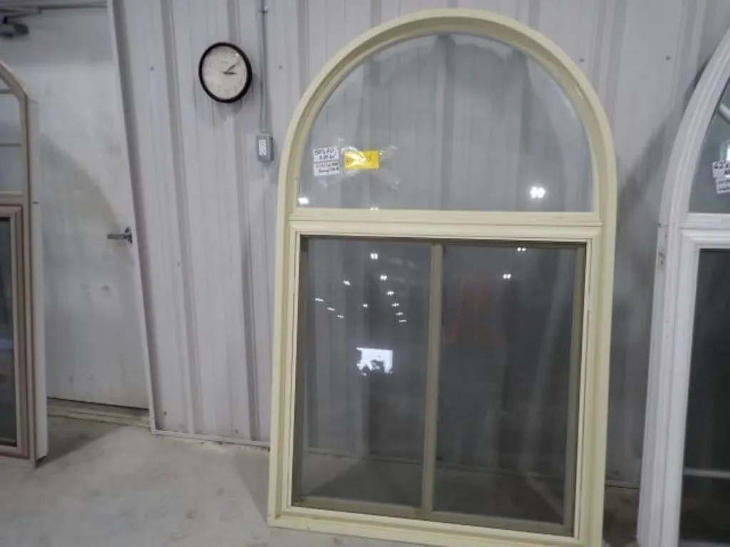 UNUSED 50 In. x 80 In. Yellow/White Sliding Window