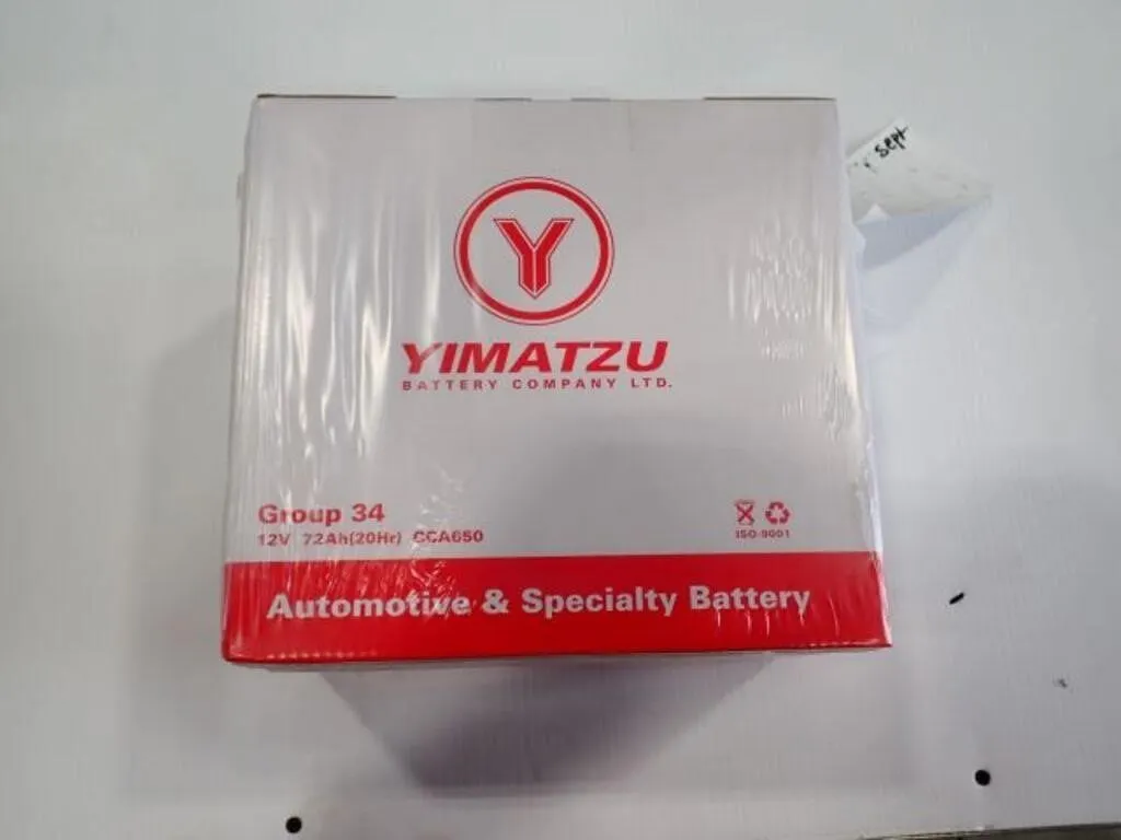UNUSED Yimatzu BATAM1234 Automotive Battery