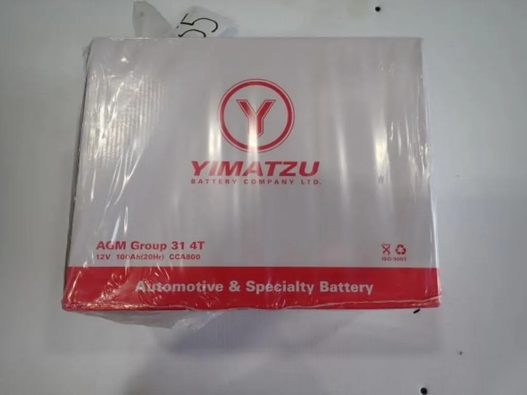 UNUSED Yimatzu BATAM1231-4T-AGM Automotive Battery
