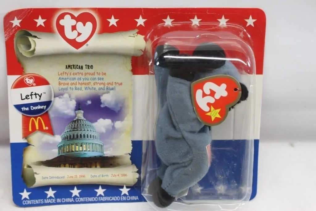 McDonald's Ty Beanie Babies American Trio Lefty