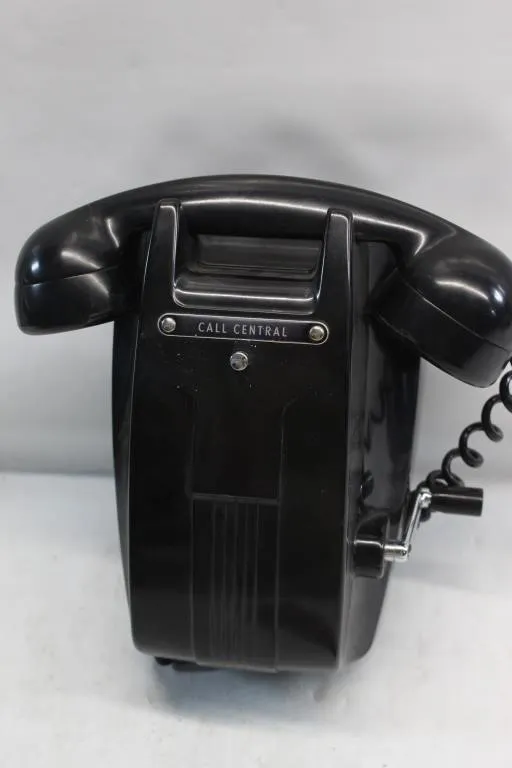 Vintage Black Wall Telephone "Call Central"