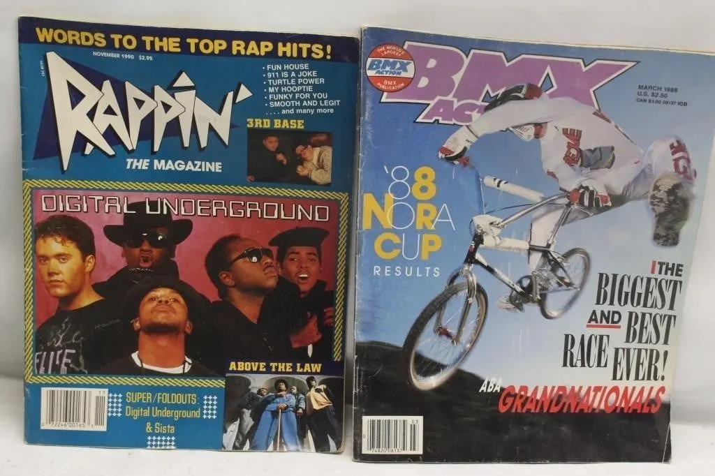 Rappin' & BMX Action Magazines Lot (1988, 1990)