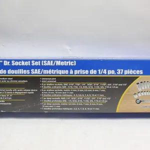 Power Fist 37 pc 1/4" Dr. Socket Set SAE/Metric