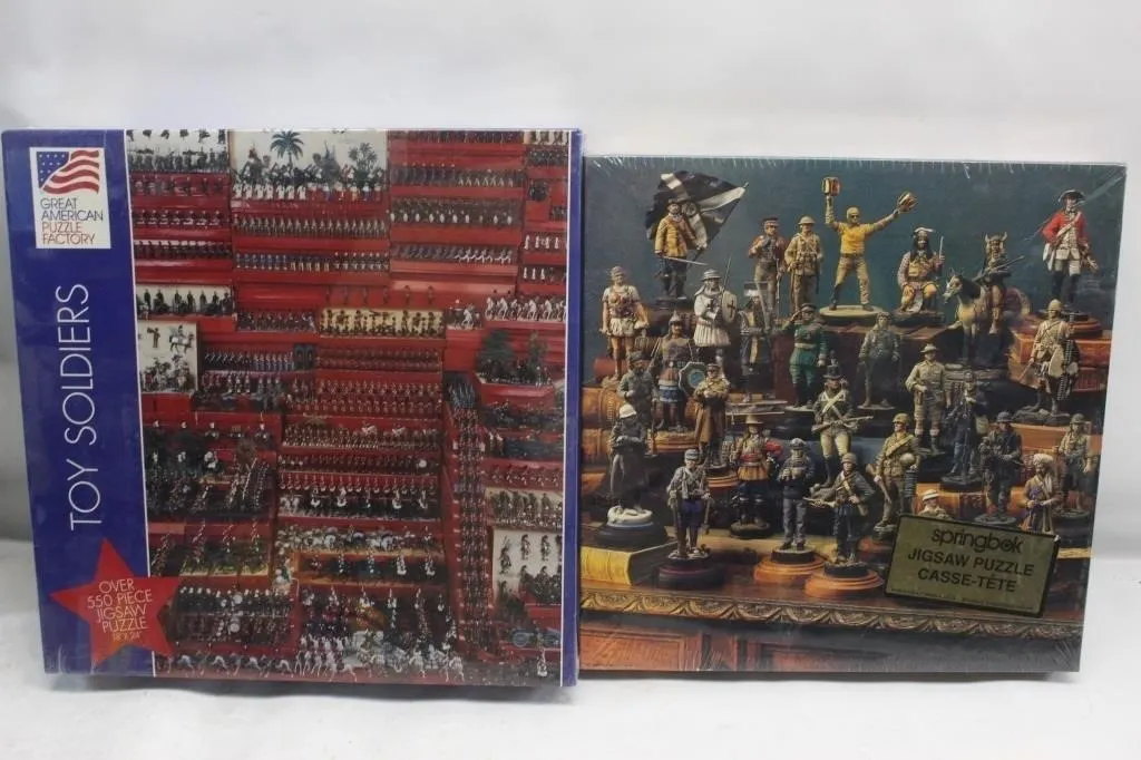 Toy Soldiers & Springbok Jigsaw Puzzles, Set of 2