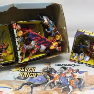 Supreme Silver Knight Hand Painted Figures Lot