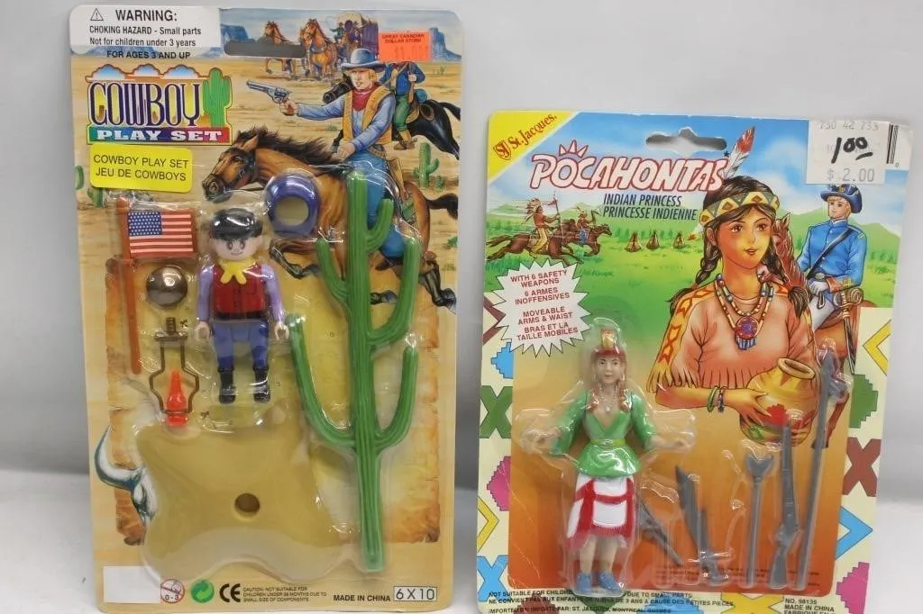 Cowboy Play Set & Pocahontas Figure, Sealed