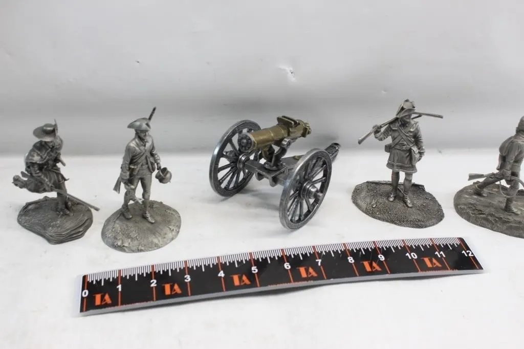 Franklin Mint Pewter Revolutionary War Figures &
