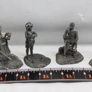 Franklin Mint Pewter Soldier Figurines, Lot of 5