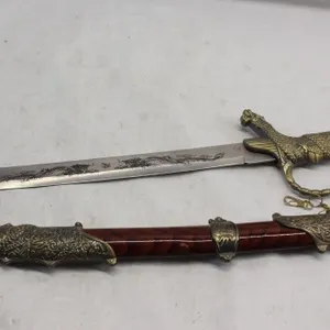 Ornate Dragon-Handle Sword with Scabbard