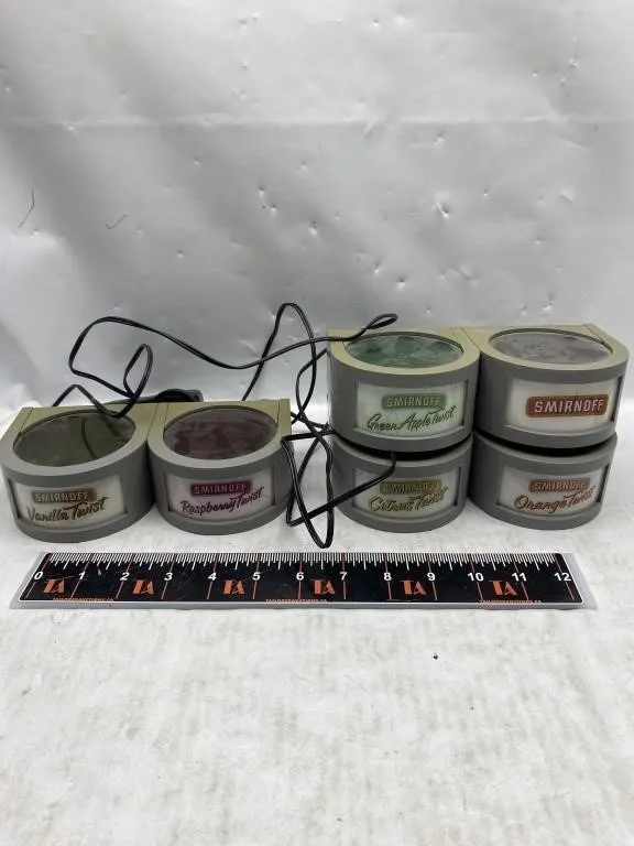 Smirnoff Twist Lighted Bar Display Coasters, Set