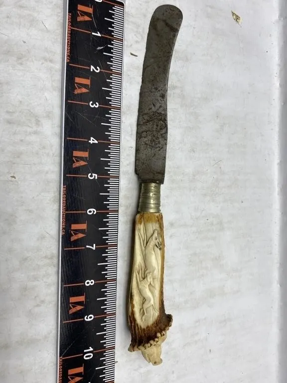 Solingen Knife with Carved Bone Handle