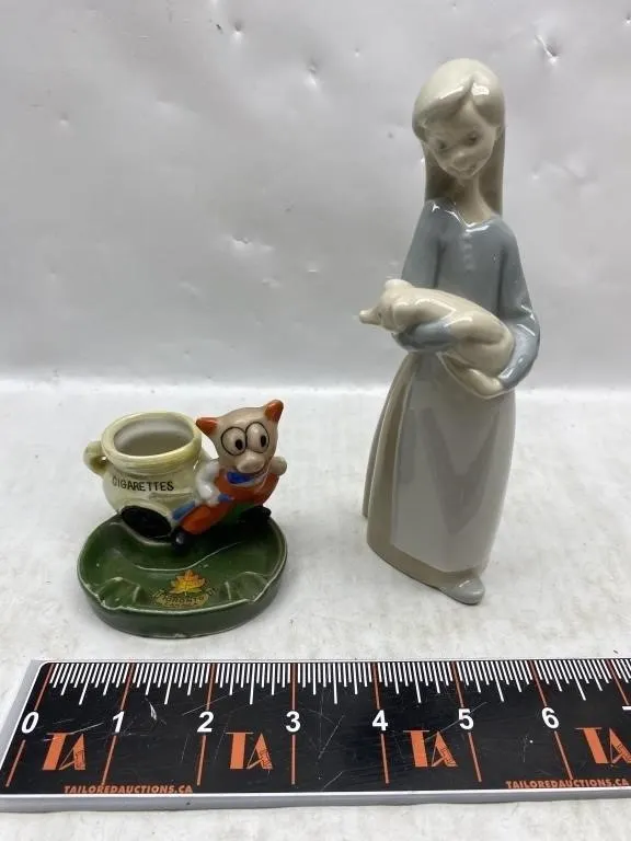 Lladro Girl Figurine & Cigarette Ashtray Toronto
