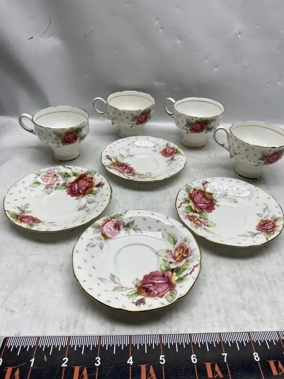 Paragon Golden Emblem Bone China Cups & Saucers