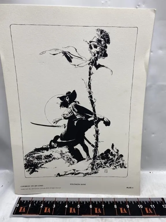 1975 Jeff Jones Solomon Kane Print Plate 4