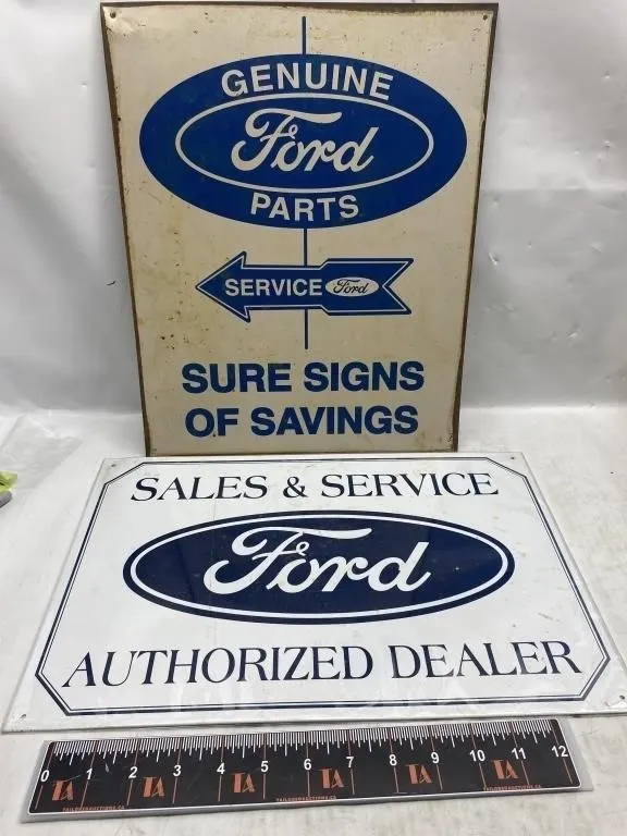 Ford Metal Signs Lot of 2