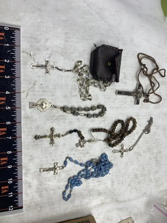 Assorted Rosaries and Crucifix Pendants