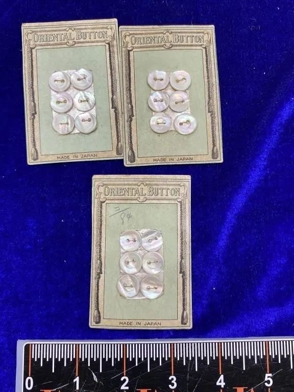 Vintage Japanese Mother of Pearl Shell Buttons