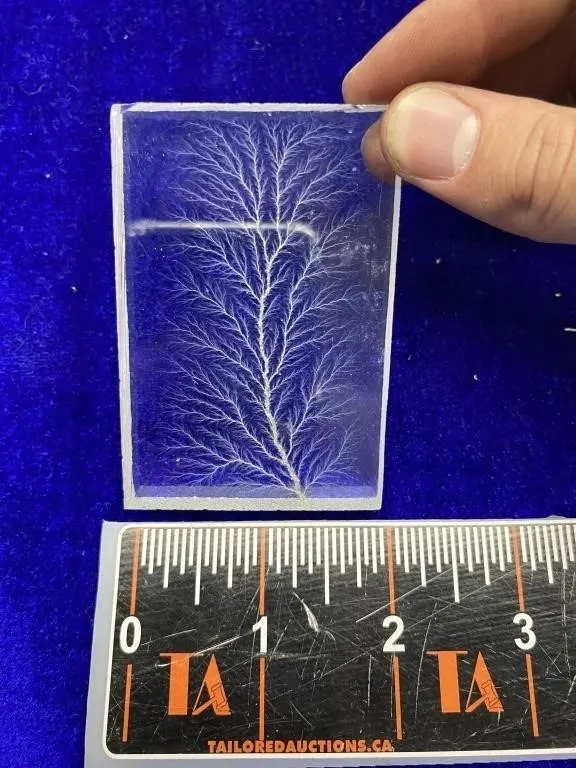 Lichtenberg Figure - Lightning in Acrylic, 2x3"