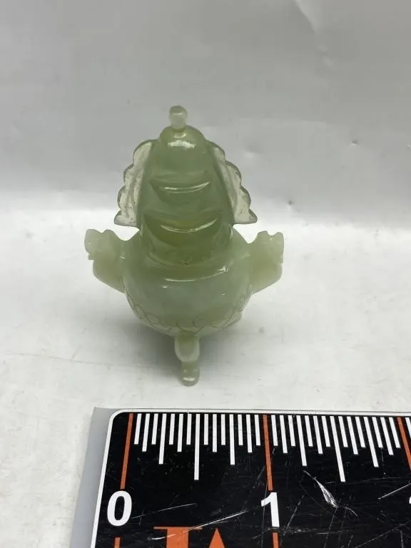 Carved Jade Censer/Incense Burner with Lid