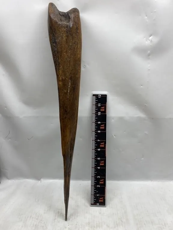 Carved Wood Horn/Tusk-Shaped Sculpture