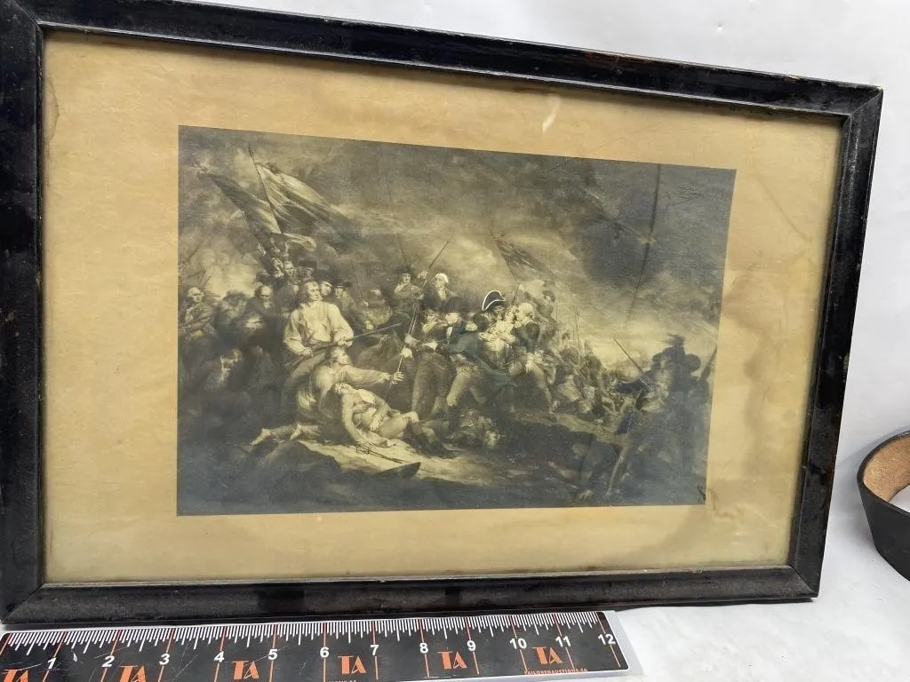 Framed Print, Death of General Warren, Bunker Hill