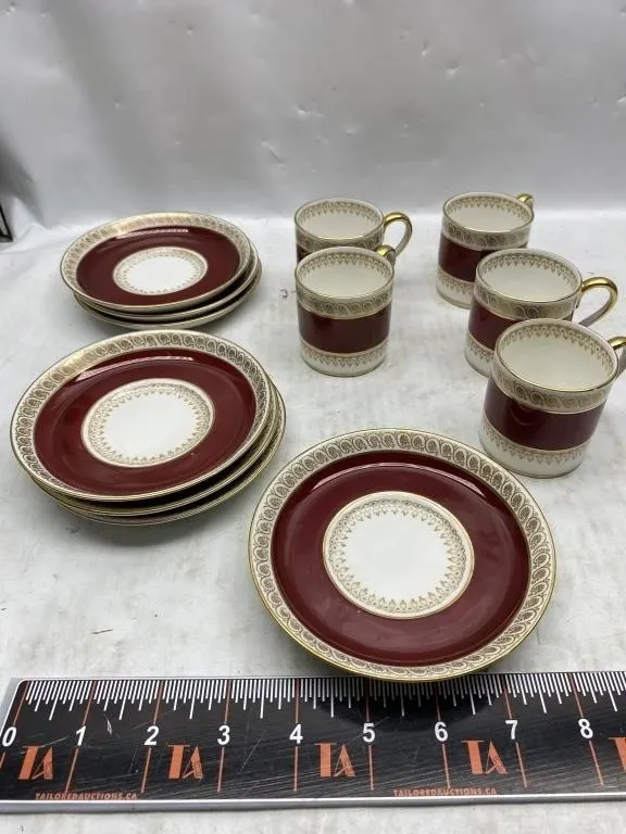 Crown Staffordshire Demitasse Teacup Set