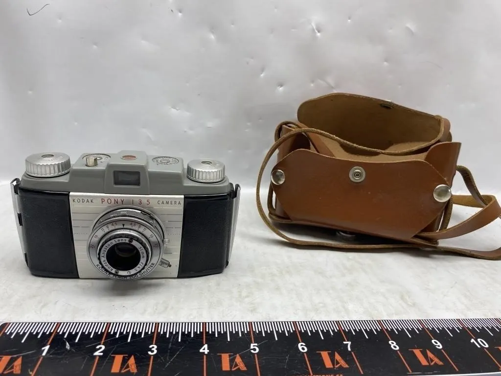 Kodak Pony 135 Camera with Leather Cases