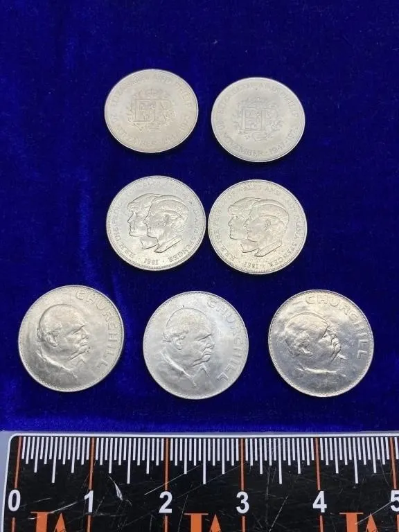 Commemorative Coins: Churchill, Elizabeth &