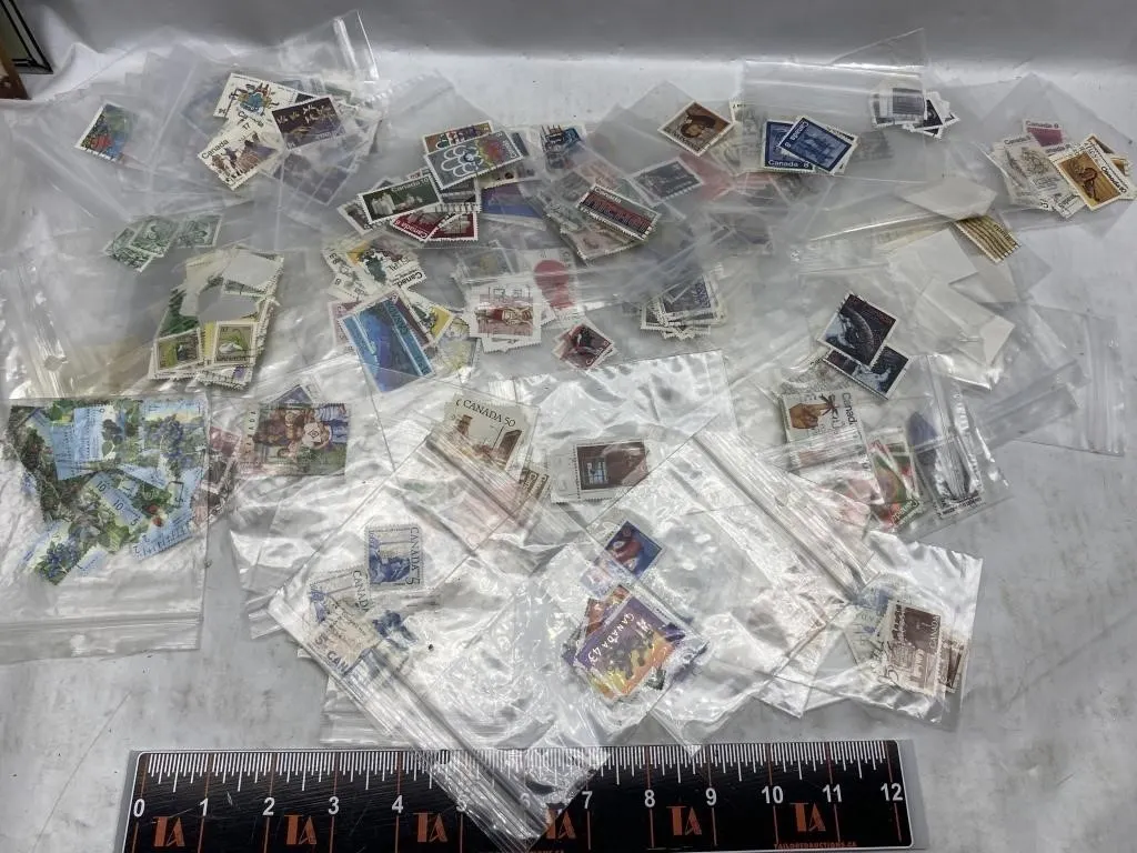 Lot of Canada Postage Stamps in Bags