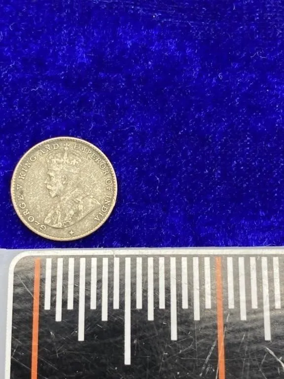 George V King Emperor coin & Straits Settlements 5