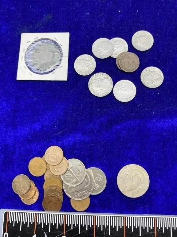 Italy Coin Lot & Fiji Cents Coin Group