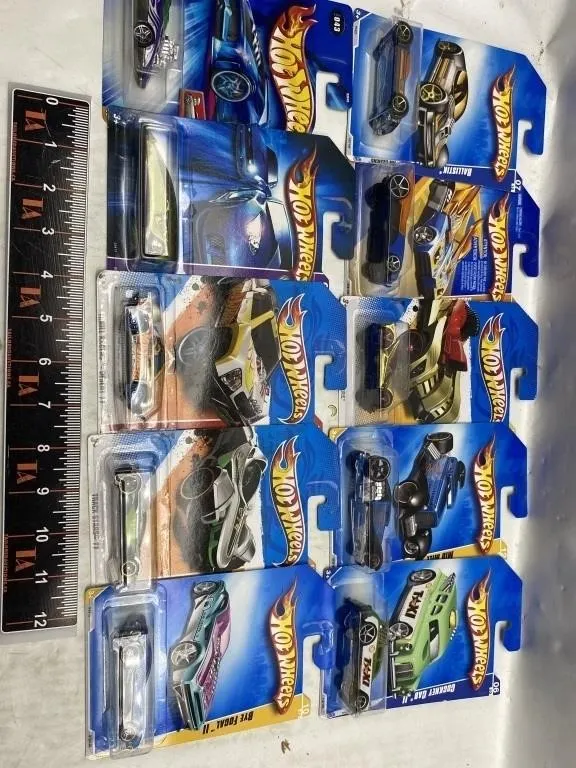 Hot Wheels Carded Cars Lot (10 pcs)