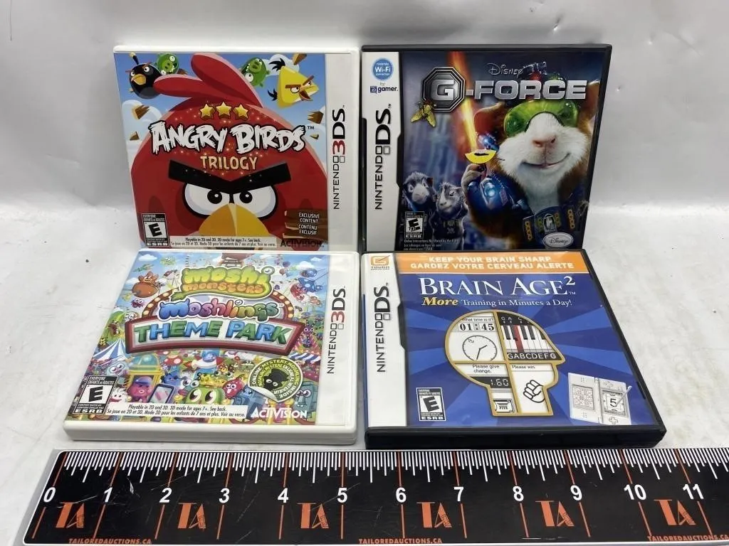 4 Nintendo DS/3DS Games: Angry Birds, G-Force,