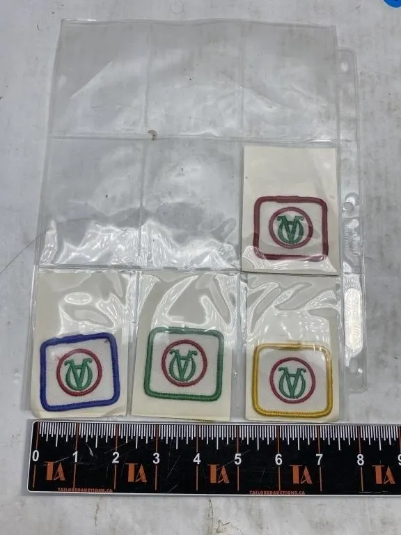 Set of 4 Embroidered VM Logo Patches