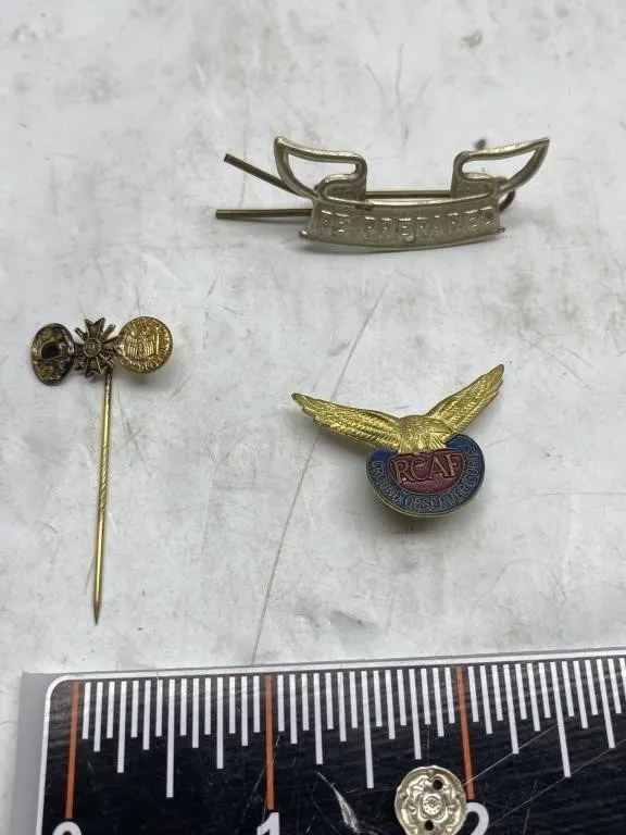 Vintage Pin Lot: RCAF, Be Prepared, Stick Pin