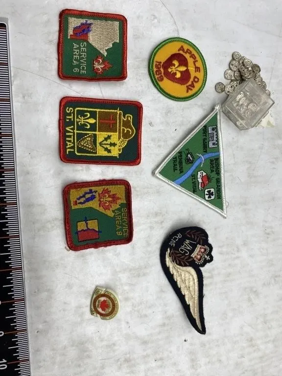 Vintage Girl Guide Patches, Pin & WAG RCAF Wing