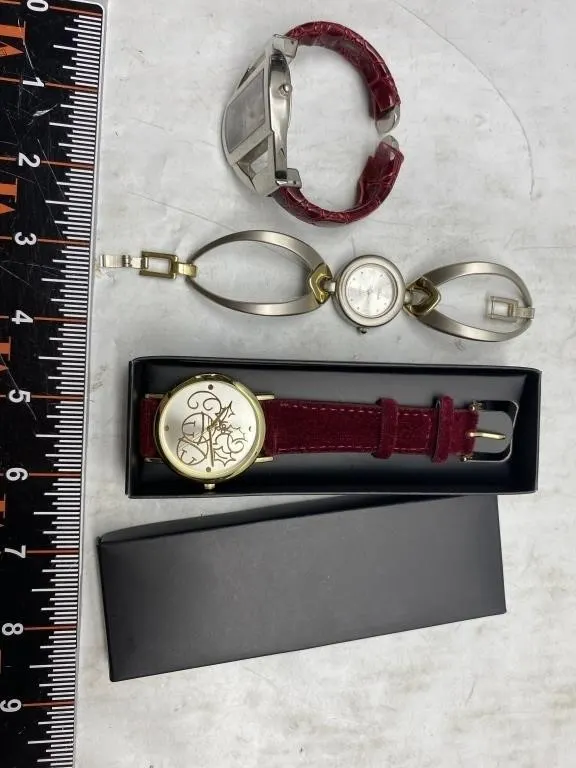 Three wristwatches, assorted styles