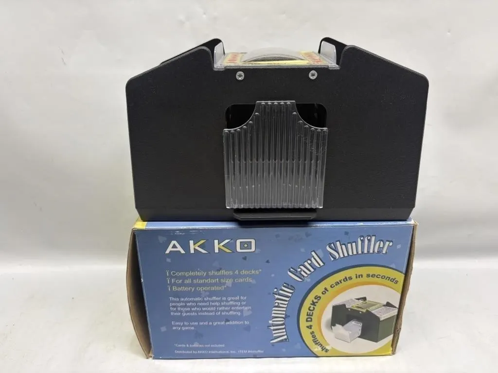 AKKO Automatic Card Shuffler (4-Deck) with Box