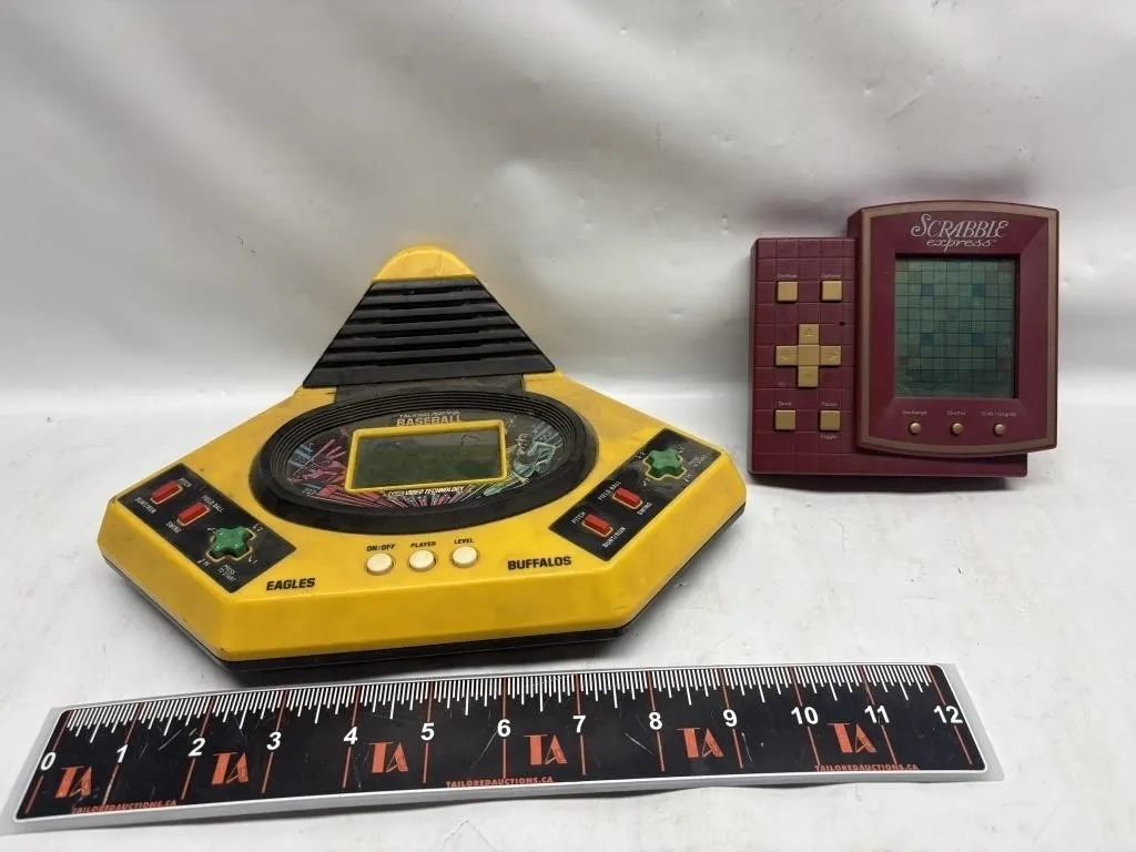 Talking Baseball & Scrabble Express Handheld Games