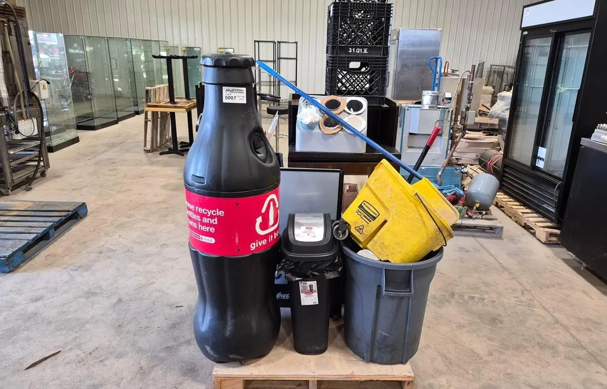 Pallet of Assorted Recycling, Waste & Janitorial Items
UNRESERVED
