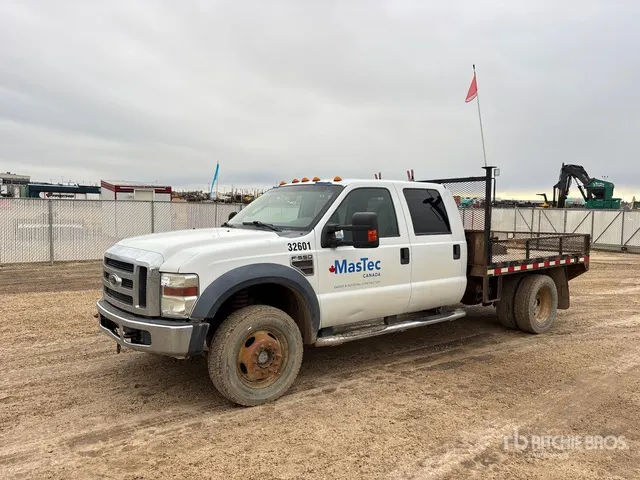 2009 Ford F-550 XLT 4x4 Crew Cab Flatbed Truck (Inoperable)