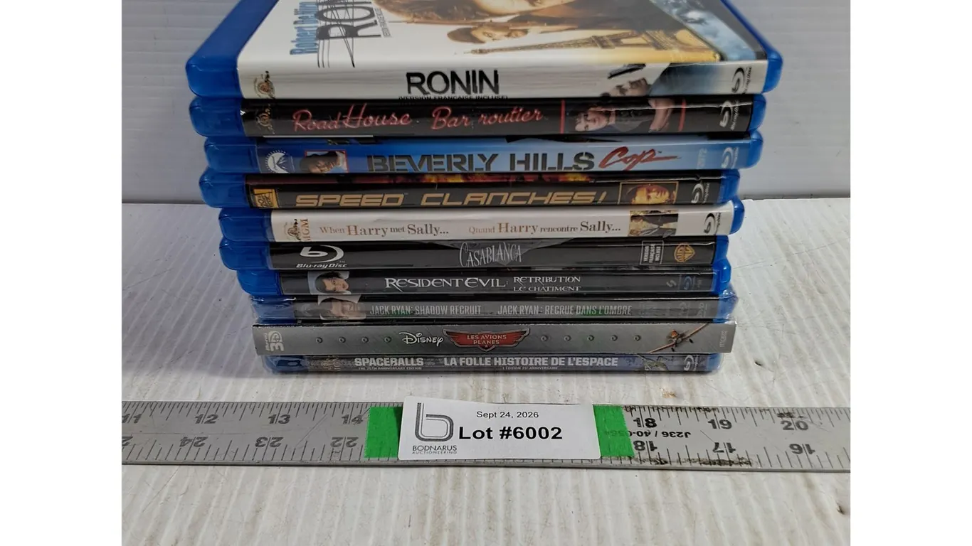 (10) Blu-Ray Movies-Roadhouse, Beverly Hills Cop,Casablanca,Spaceballs and more