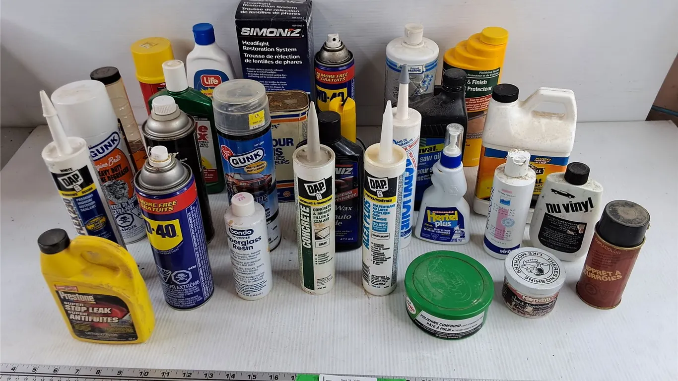 Assorted Automotive Care Products - Turtle Wax, WD40, Super Stop Leak, Misc, PICKUP ONLY