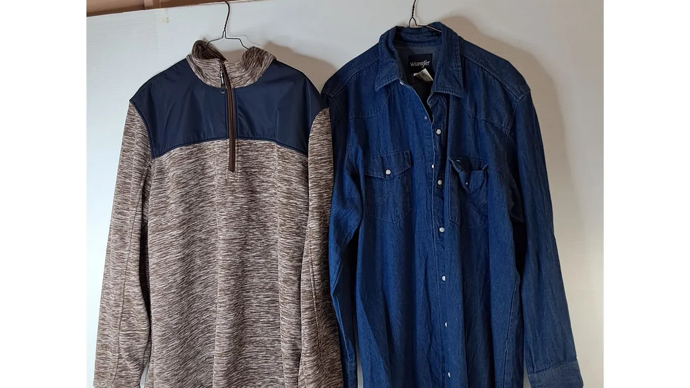 Men's Sweater & Denim Shirt (Tall)- Both XL