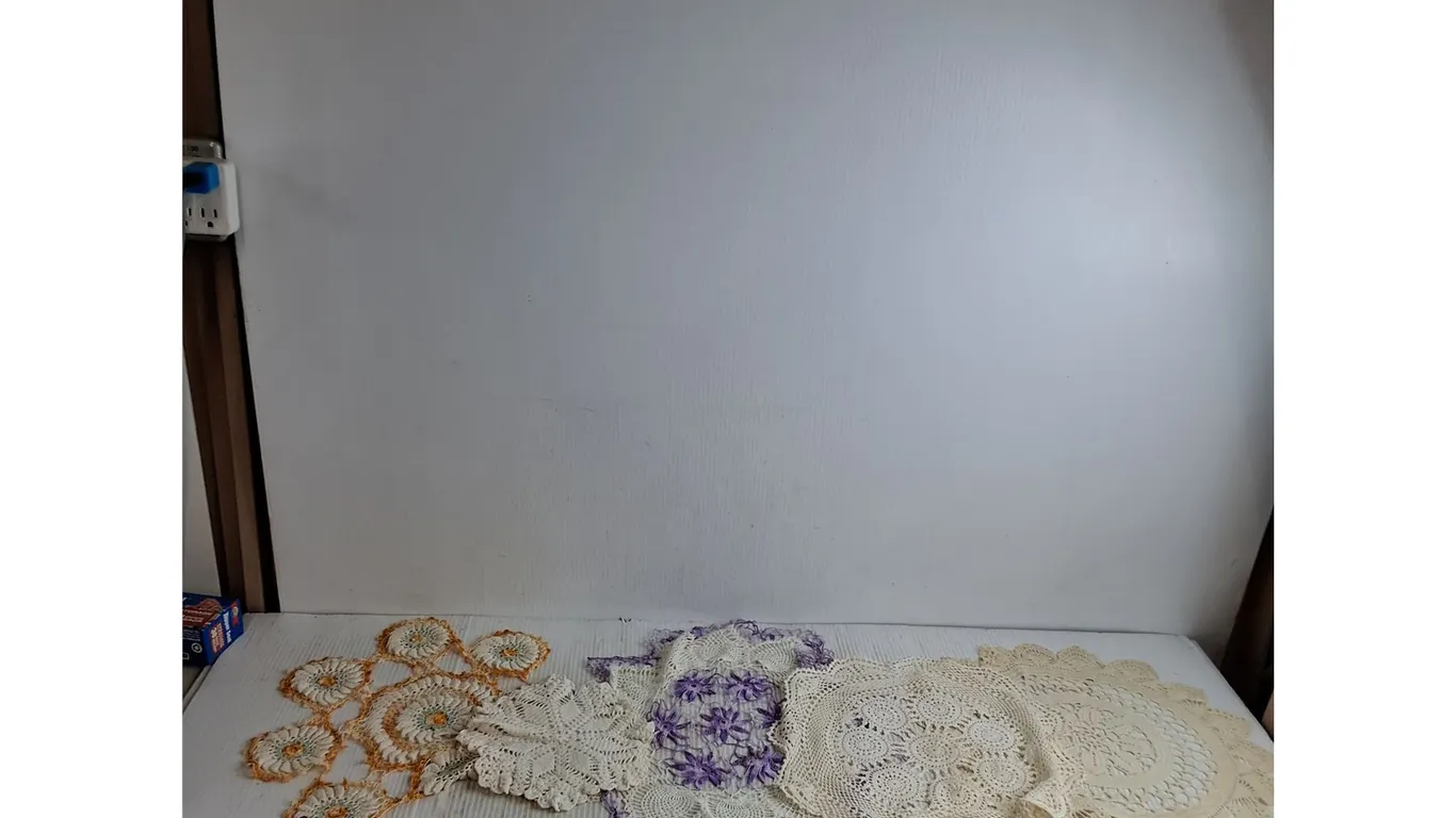 Crocheted Lace Doilies, Table Runner
