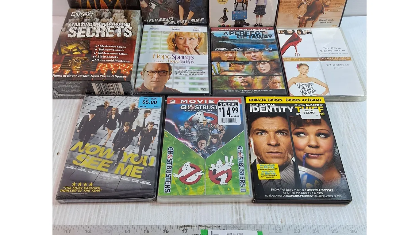 (11) Movie DVDs - Identity Thief, Readers Digest, The Heat