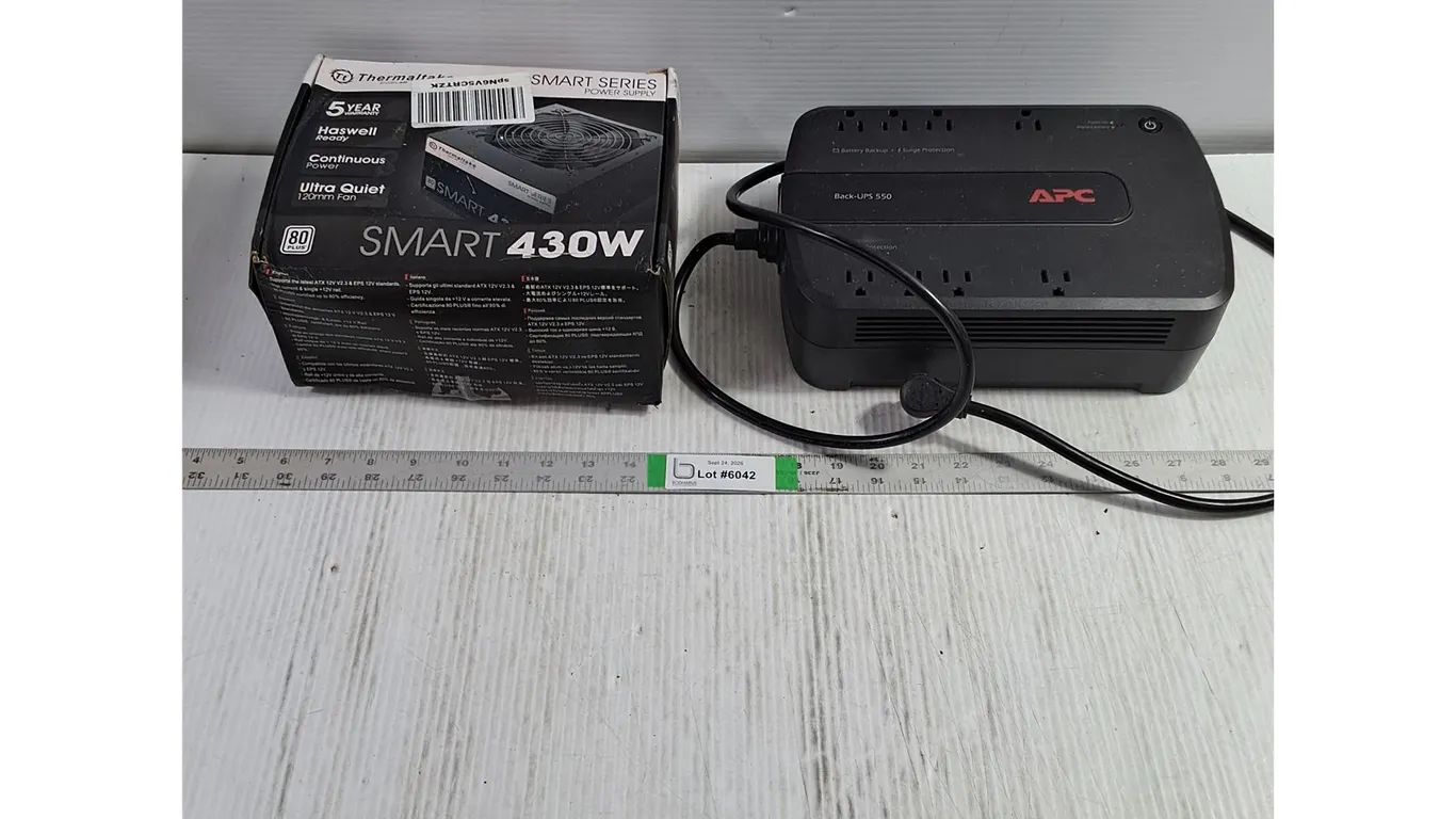 APC Battery Backup&Surge Protector, Smart 430W Power Supply-untested-as is